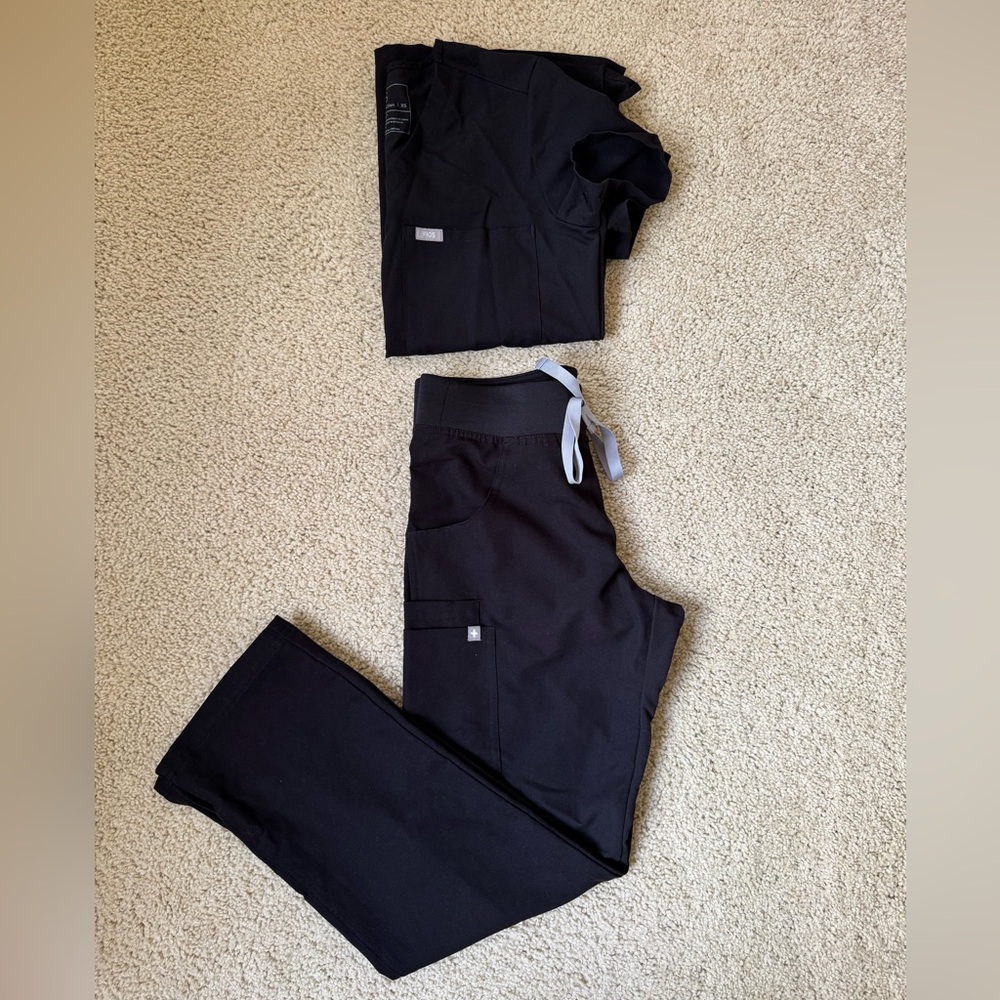 Figs XS / XSPetite Scrub Set - Black